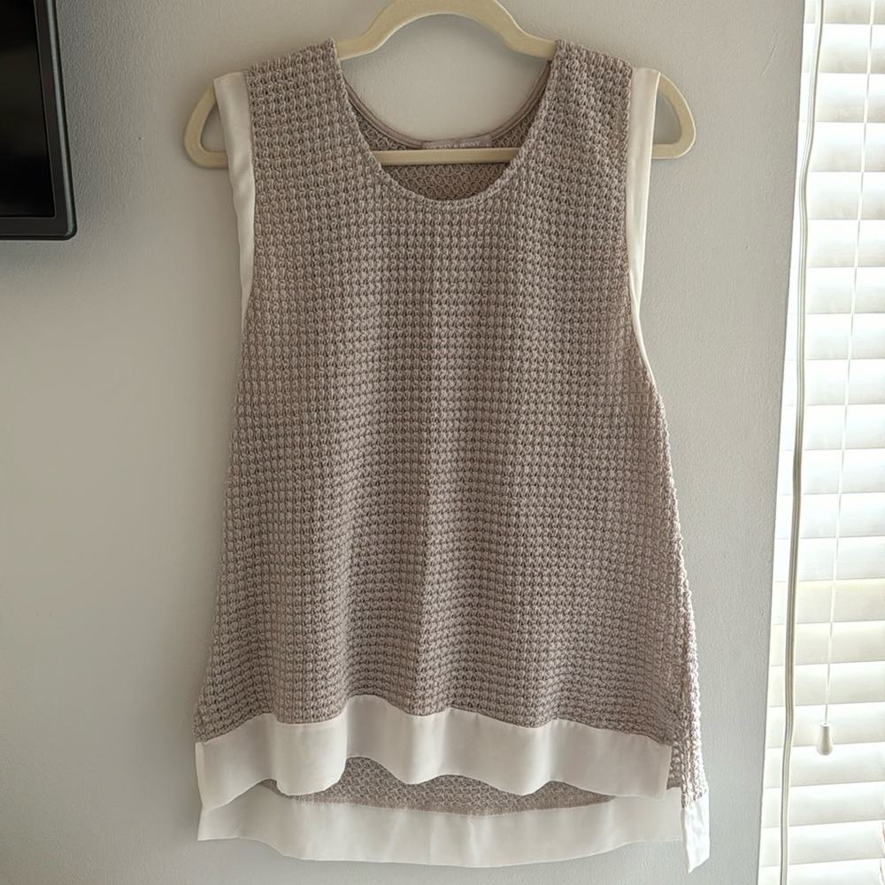 Waffle knit tank • L